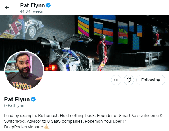 Pat Flynn Twitter Profile Image