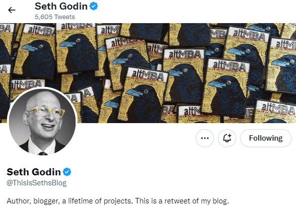 Seth Godin Twitter Profile Picture