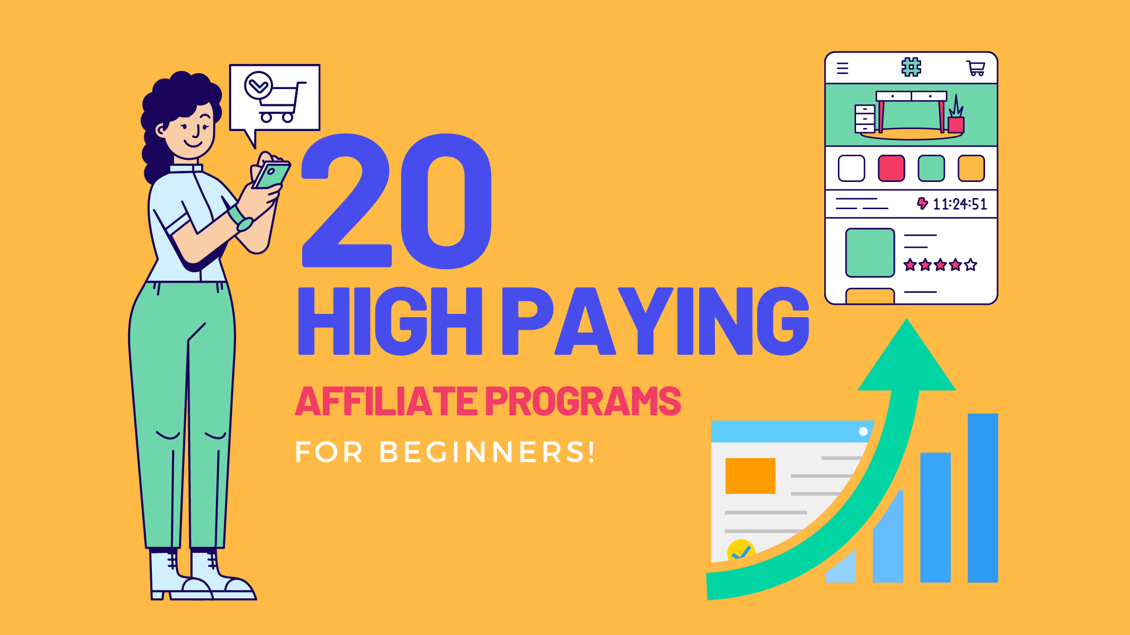 High paying affiliate programs for beginners title picture