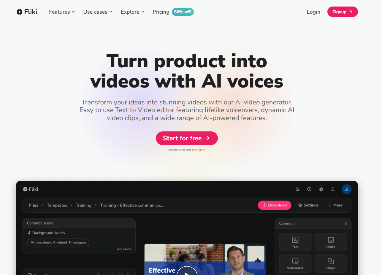 Fliki Ai turn text into videos